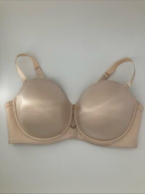 Ashley Graham Addition Beige Nude Blush Seamless Underwire T Shirt Bra 42DDD